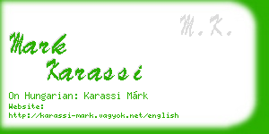 mark karassi business card
